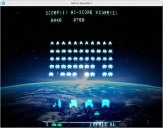 [Space Invaders (with Moon Invaders engine)]