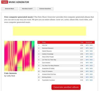 [The Fake Music Generator]