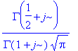 1/GAMMA(1+j)/Pi^(1/2)*GAMMA(1/2+j)